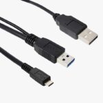 High Power Dual USB to micro-USB cable
