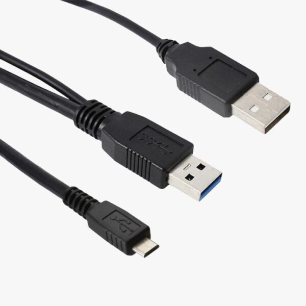 High Power Dual USB to micro-USB cable - ArduSimple