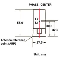 Helical antenna phase center