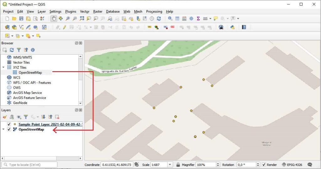 expport your survey work from Android device to QIGS and AutoCADQGIS