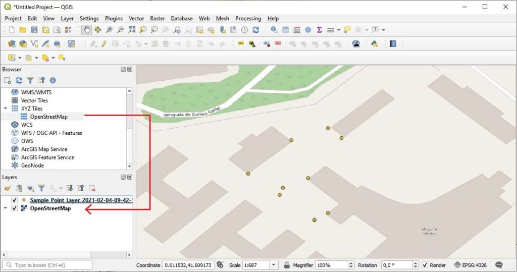 exporta tu survey trabajar desde un dispositivo Android a QIGS y AutoCADQGIS