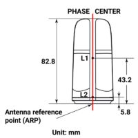 Spiralförmiges Dreiband-GNSS-RTK antEnna-Phasenzentrum
