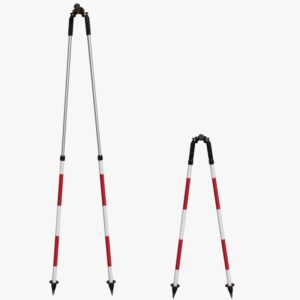 DMITER Surveying Bipod Aluminum Stand With Telescopic Struts - Adjustable Height, 70.8 Inch Extended Length With A Carry Bag And Inner Box (Red