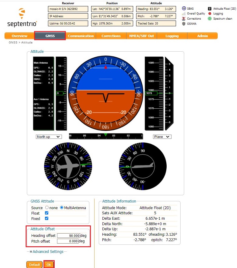 How to configure triple-band Septentrio GNSS receiver and connect How to configure triple-band Septentrio GNSS receiver and connect