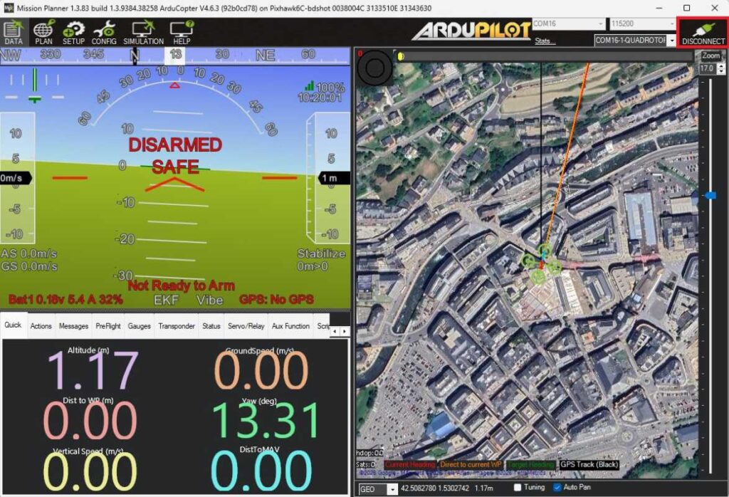 Tutorial to configure zed-f9p simpleRTK2B and connect to ArduPilot mission planner connect