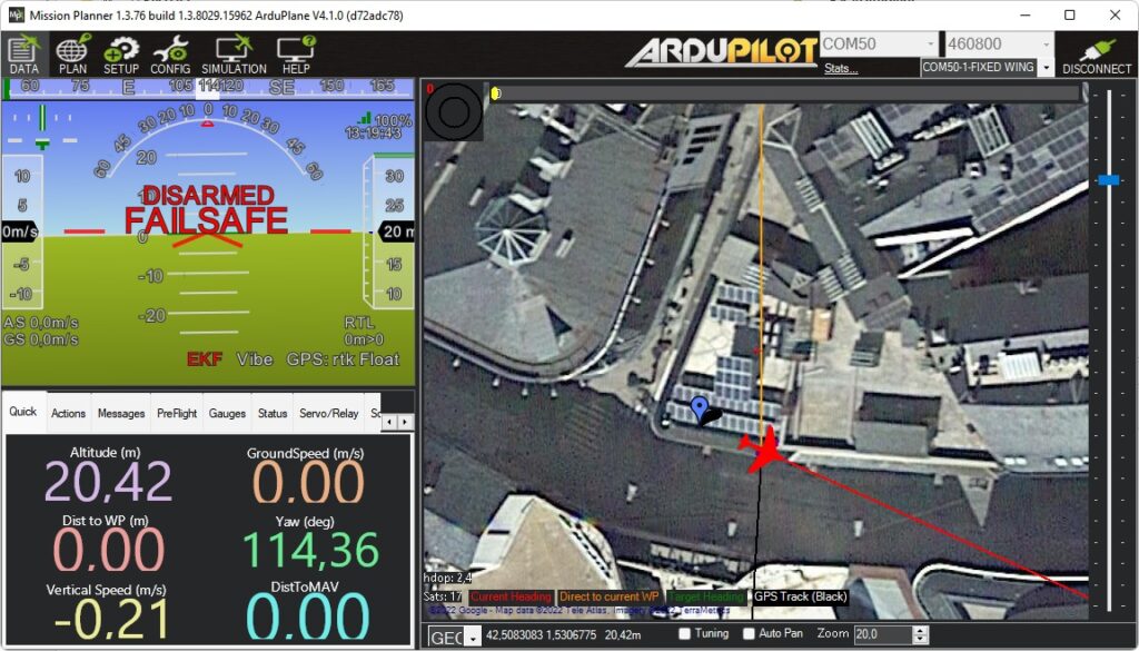 How to send RTK base station corrections to ArduPilot with Mission