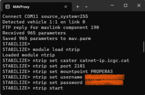 send NRTIP corrections ro ArduPilot with MissionPlanner MavProxy