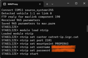 enviar correcciones NRTIP a ArduPilot con MissionPlanner MavProxy