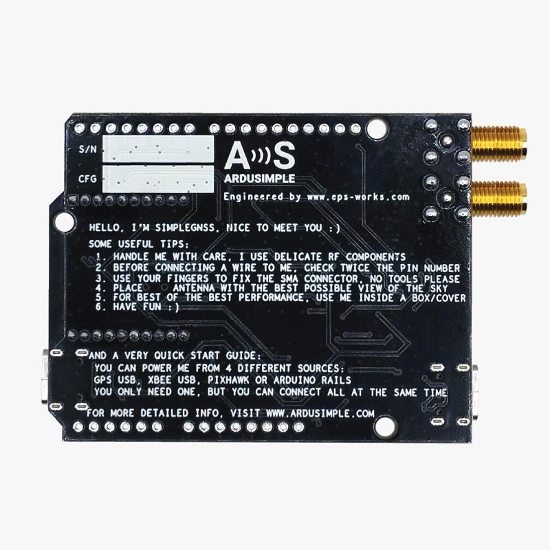 simpleGNSS Timing (u-blox NEO-F10T) nanosecond timing ArduSimple