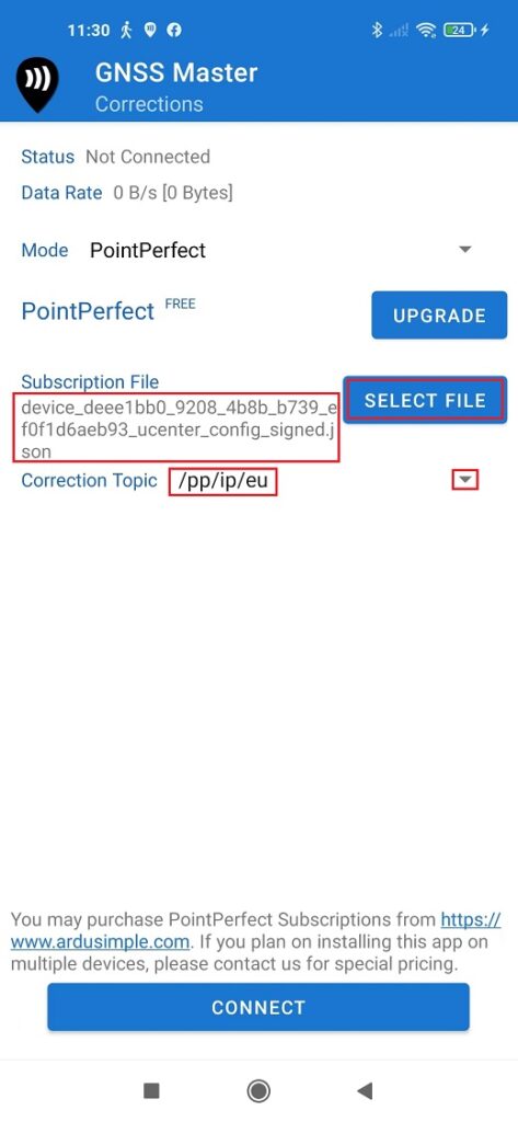pointperfect sur Android3