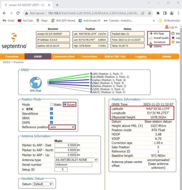 Kuinka m ritt tukiasemasi tarkka sijainti simplertk3b pro ardusimple