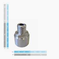 Marine thread adapter for survey GNSS Multiband antenna dimensions