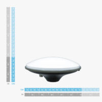 Calibrated Survey GNSS Tripleband + L-band antenna (IP67) Dimensiones de la antena GNSS Triple Banda + Banda L (IP67)