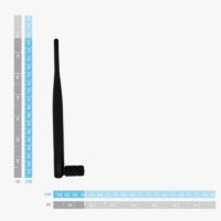 Dipole antenna for LR/XLR radio dimensiones