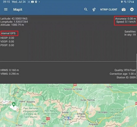 Tutoriel d'utilisation ArduSimple RTK avec Mapit GIS7