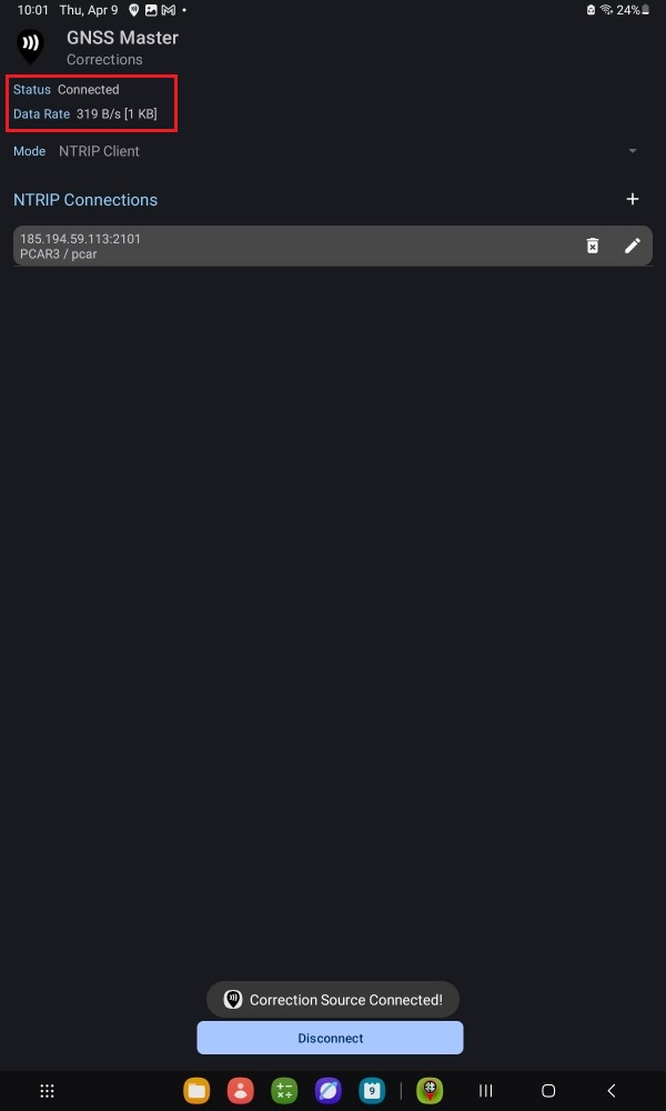 Handleiding voor gebruik ArduSimple RTK Smart Antenne met Mapit GIS Android-correctie verbonden