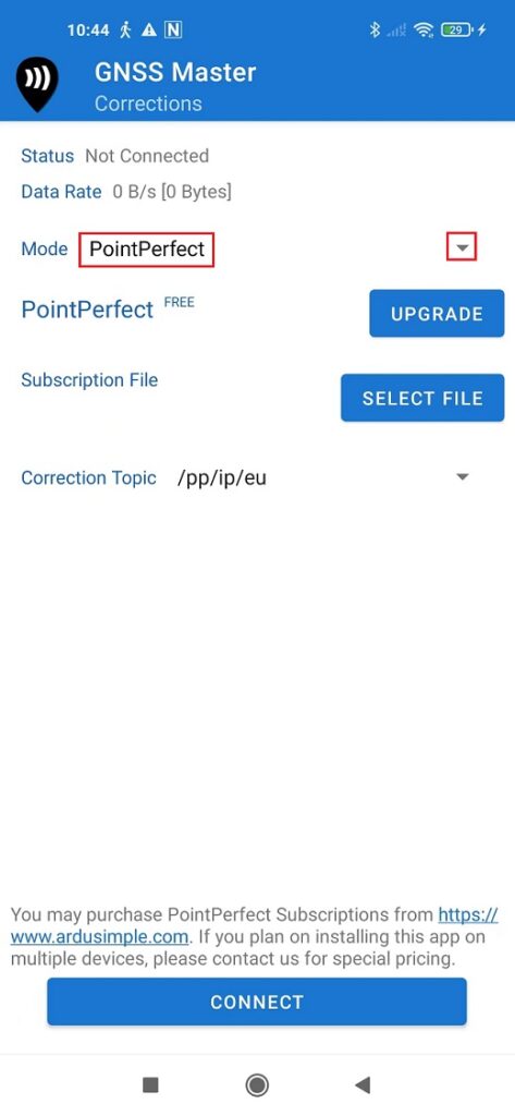 pointperfect sur Android2