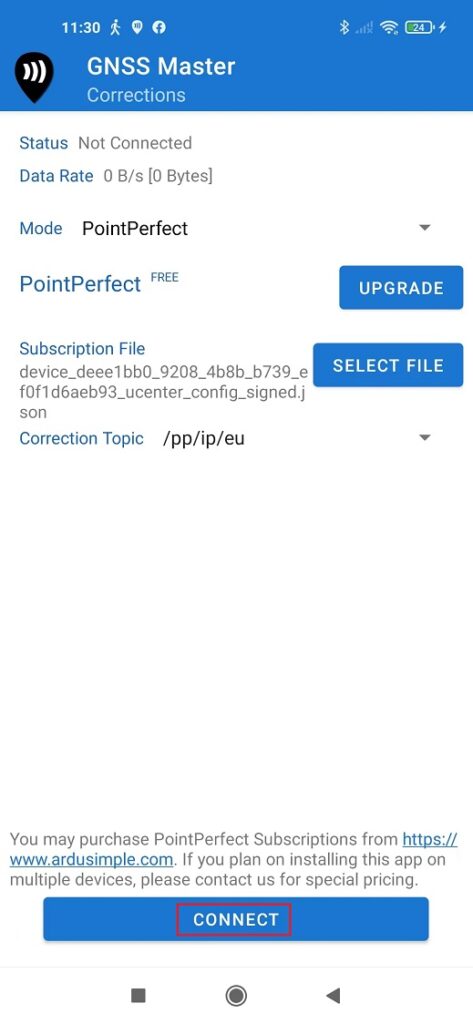 pointperfect on Android6