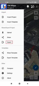 exporta tu survey trabajar desde un dispositivo Android a QIGS y AutoCAD1