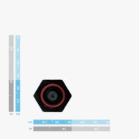 dimensões Tampa para conector de painel