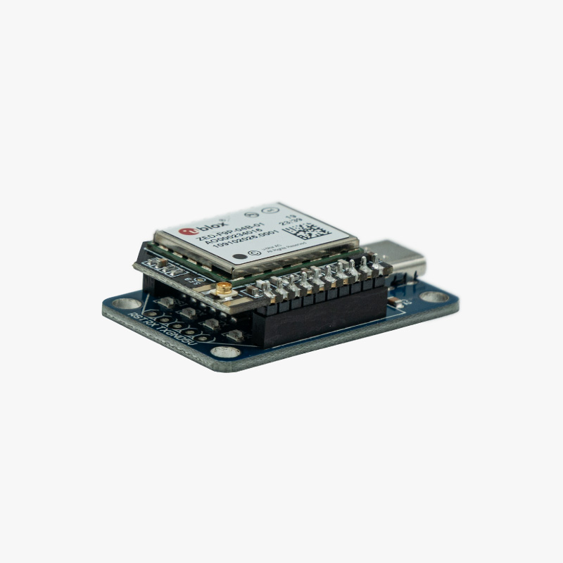 USB-C Carrier board for XBee Plugins simpleRTK2B micro uFL connected