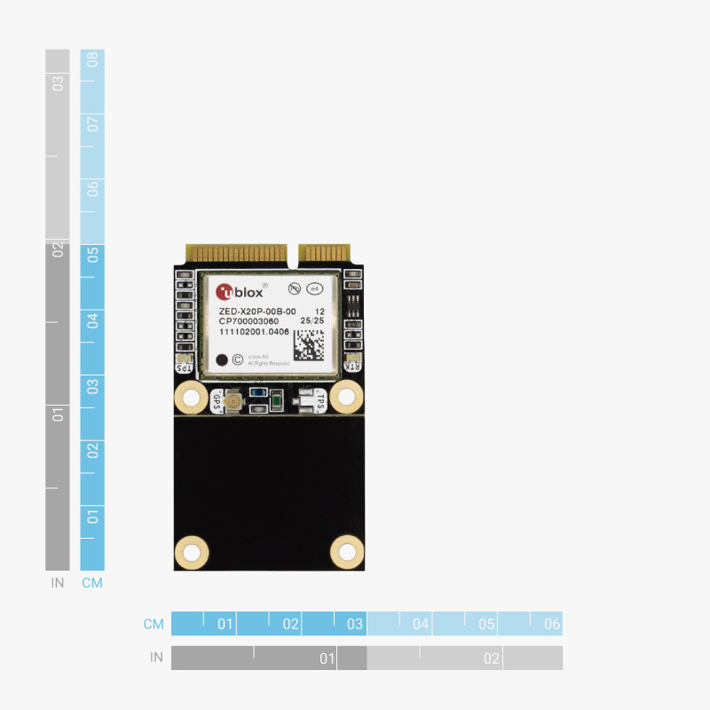 mPCIe u-blox ZED-X20P - ArduSimple